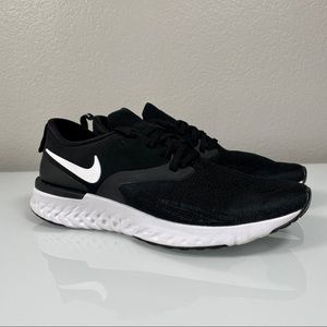 Nike Odyssey React 2 Flyknit Black/White Men's Size 10.5  AH1015 010